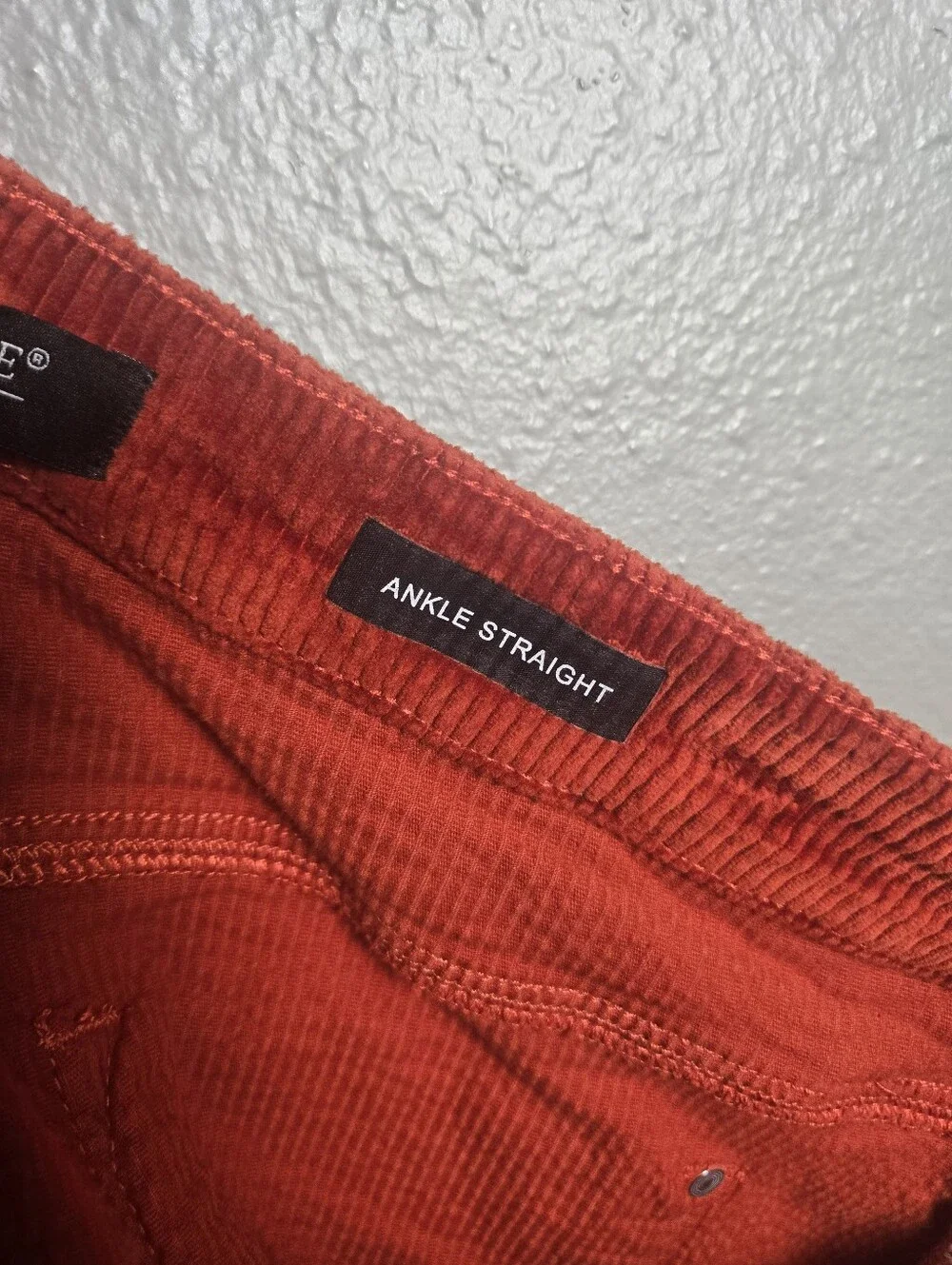 Judy Blue Ankle Straight Corduroy Red Orange Jeans Size 15/32